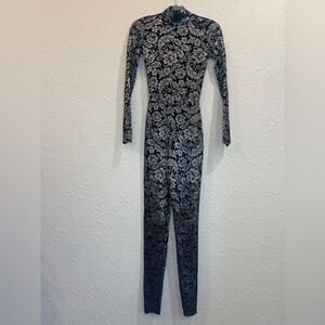 L'AGENCE Black and Silver lace Jumpsuit